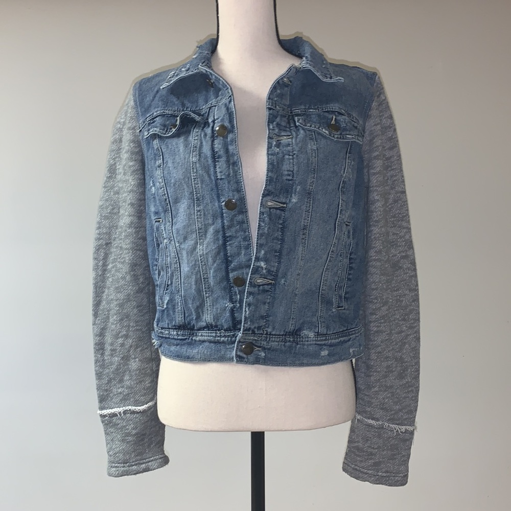 Free People Distressed Jean Jacket Medium
